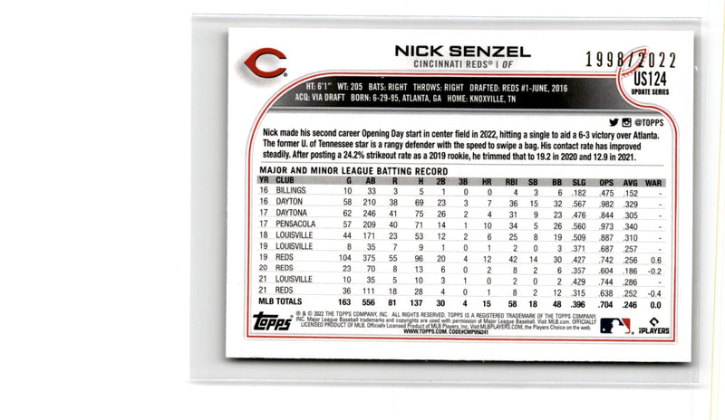 2022 Topps Update Nick Senzel