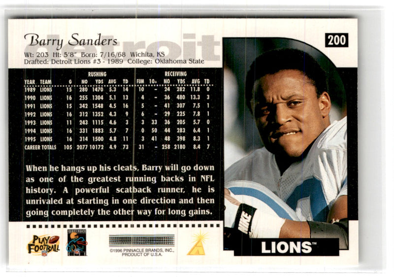 1996 Score Barry Sanders