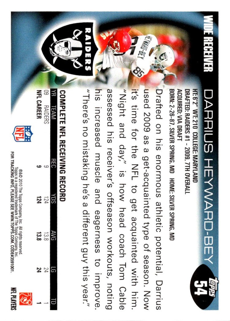 2010 Topps Darrius Heyward-Bey