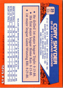 1987 Topps Toys'R'Us Rookies Cory Snyder