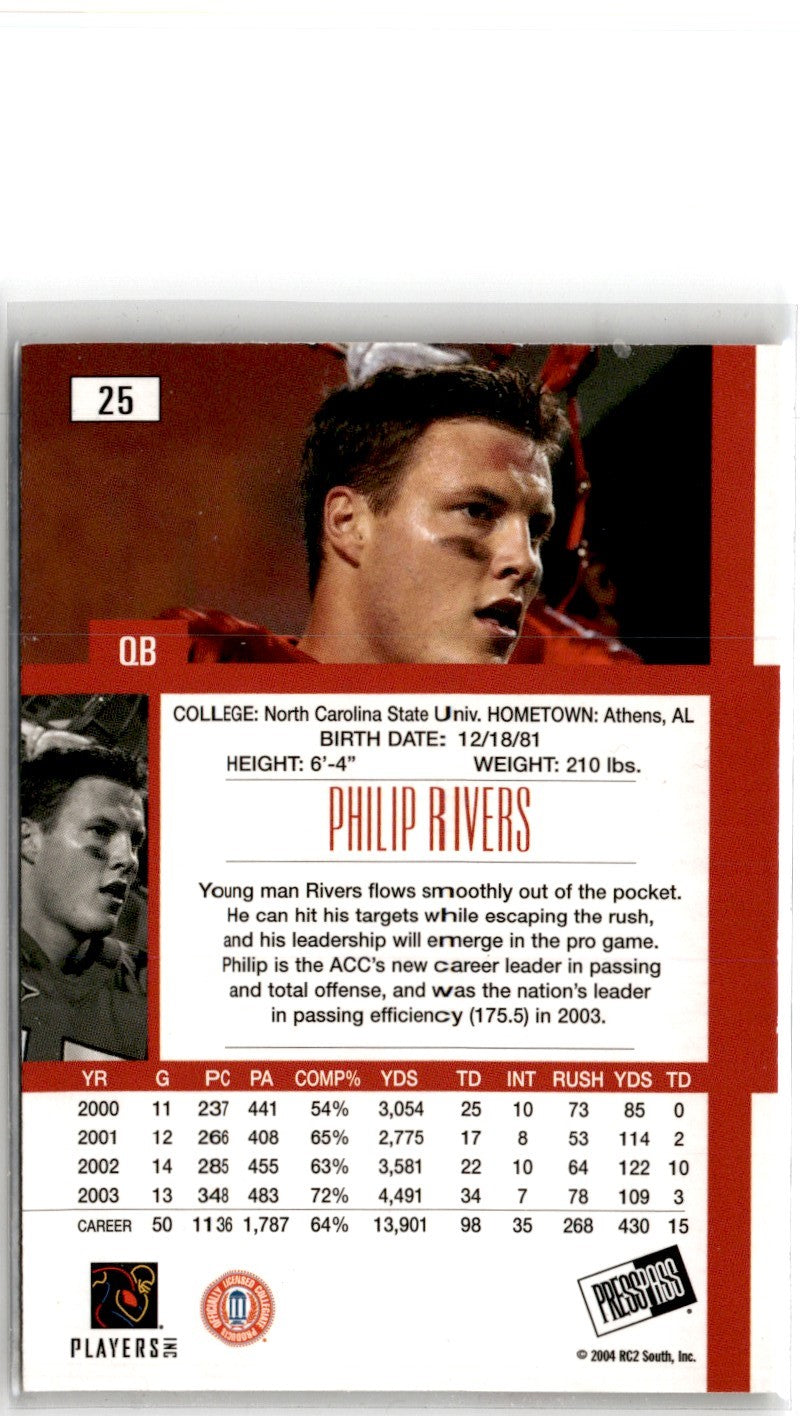 2004 Press Pass SE Philip Rivers