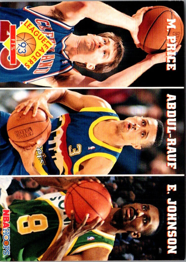 1993 Hoops Mark Price/Mahmoud Abdul-Rauf/Eddie Johnson #287