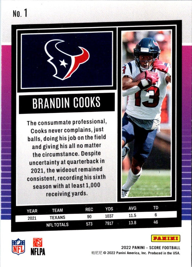 2022 Score Brandin Cooks