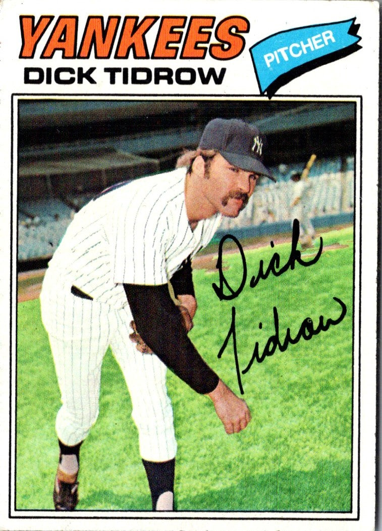 1977 Topps Burger King New York Yankees Dick Tidrow