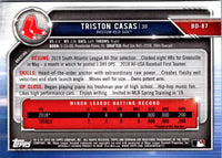 2019 Bowman Draft Triston Casas #BD-87
