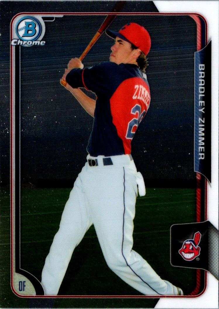 2015 Bowman Chrome Prospects Bradley Zimmer