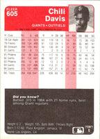 1985 Fleer Chili Davis #605