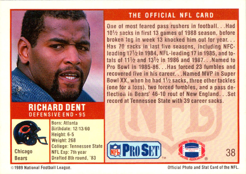 1989 Pro Set Richard Dent