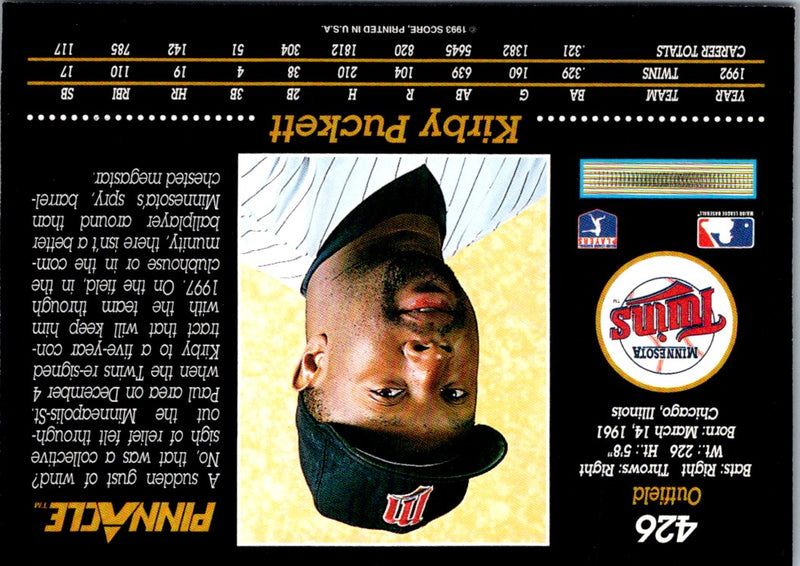 1993 Pinnacle Kirby Puckett