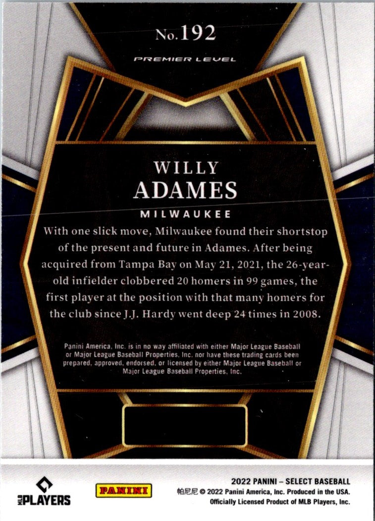 2022 Panini Select Willy Adames