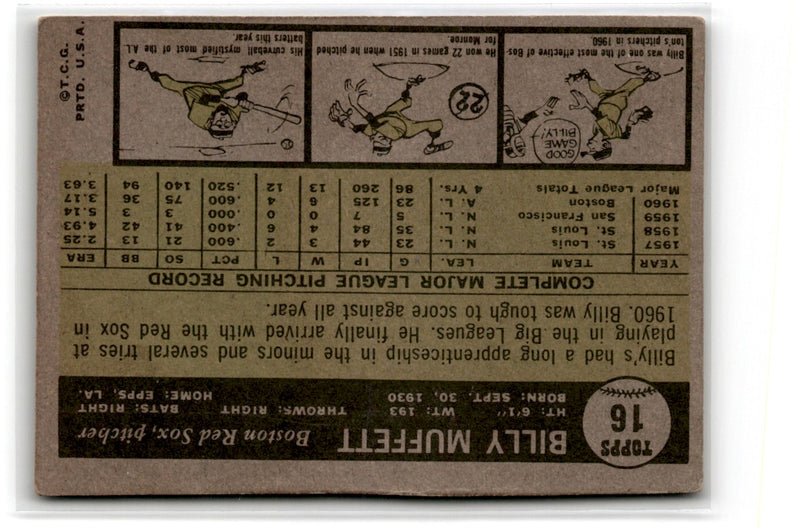 1961 Topps Billy Muffett