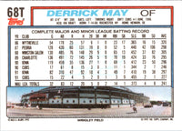 1992 Topps Traded Derrick May #68T