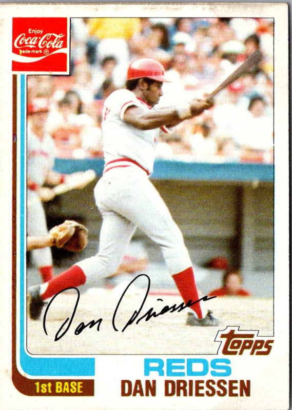 1982 Topps Coca-Cola Cincinnati Reds Dan Driessen #6