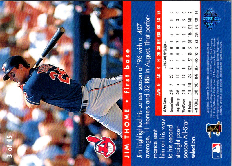 1997 Collector's Choice All-Star Connection Jim Thome
