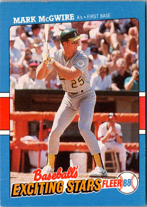 1988 Fleer Exciting Stars Mark McGwire #26