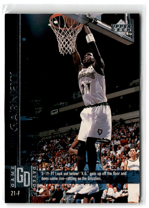 1997 Upper Deck Game Dated Memorable Moments Kevin Garnett #75