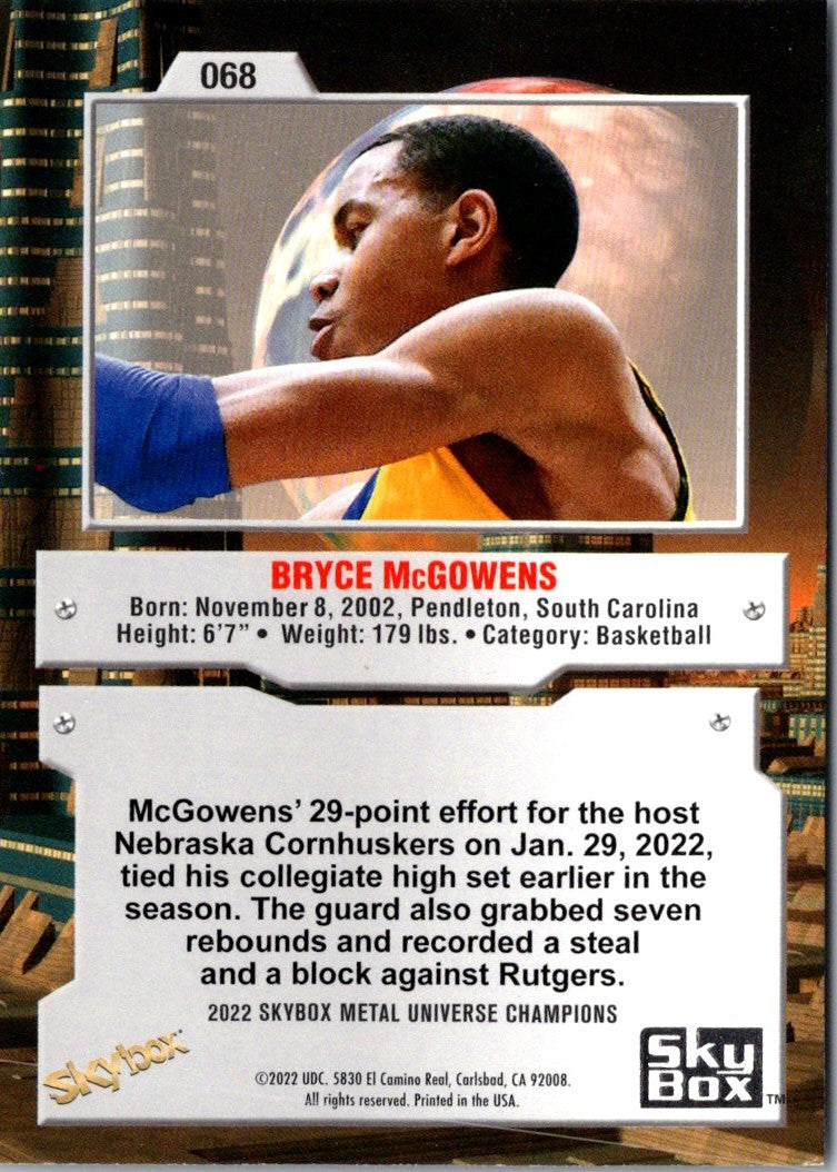 2022 Panini National Treasures Rookie Logoman Bryce McGowens