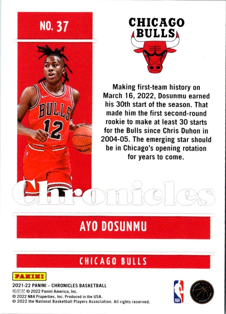 2022 Panini Crown Royale Asia Red Ayo Dosunmu