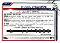2021 Bowman Chrome Prospects Braden Shewmake #BCP-48