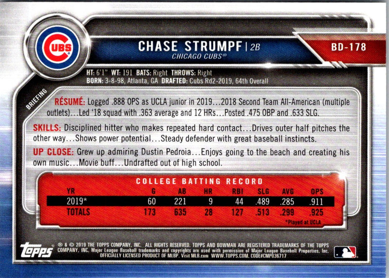 2019 Bowman Draft Chase Strumpf