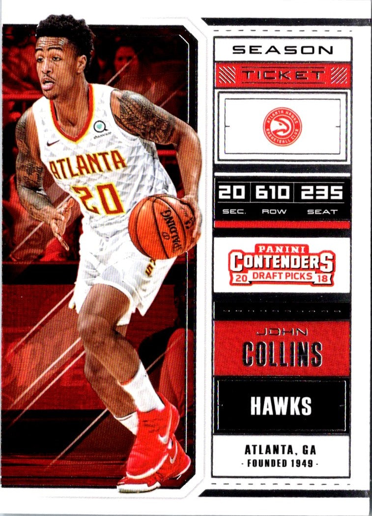 2018 Panini Contenders Draft Picks John Collins