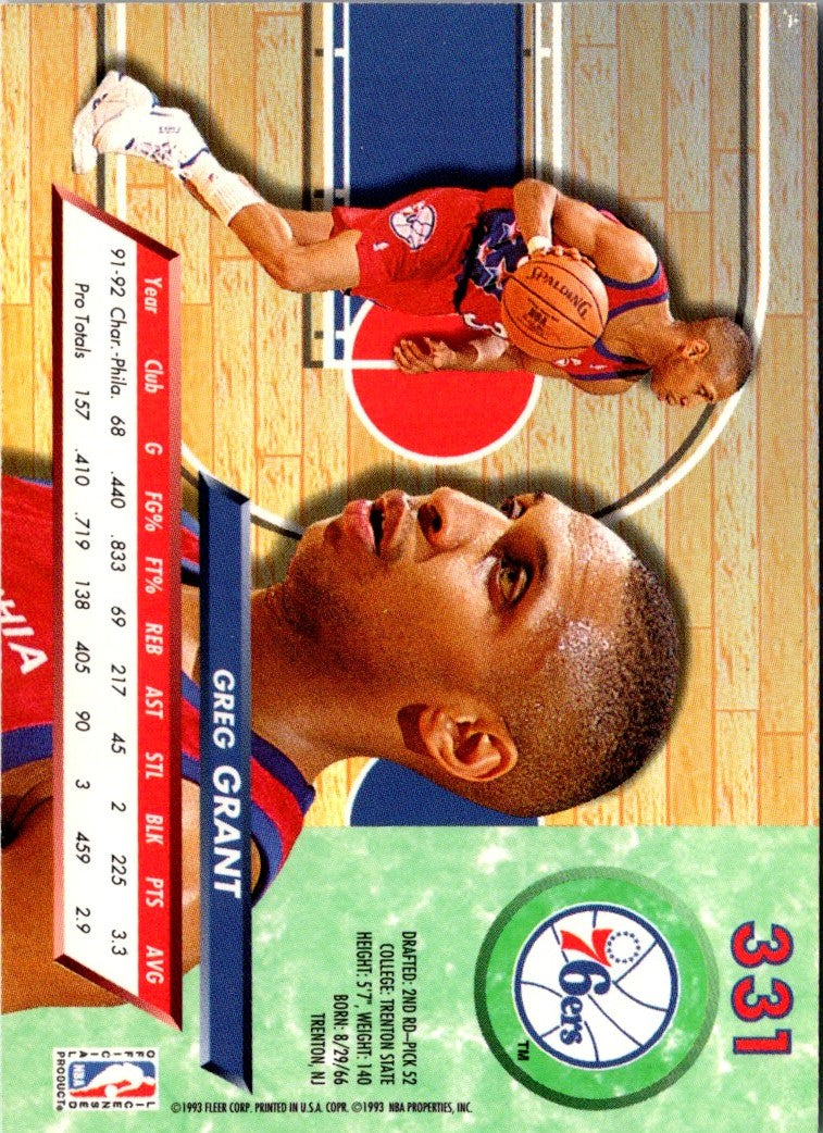 1992 Ultra Greg Grant