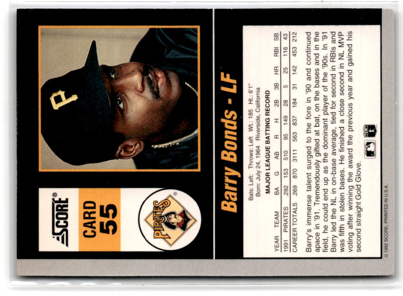 1992 Score Impact Players Barry Bonds