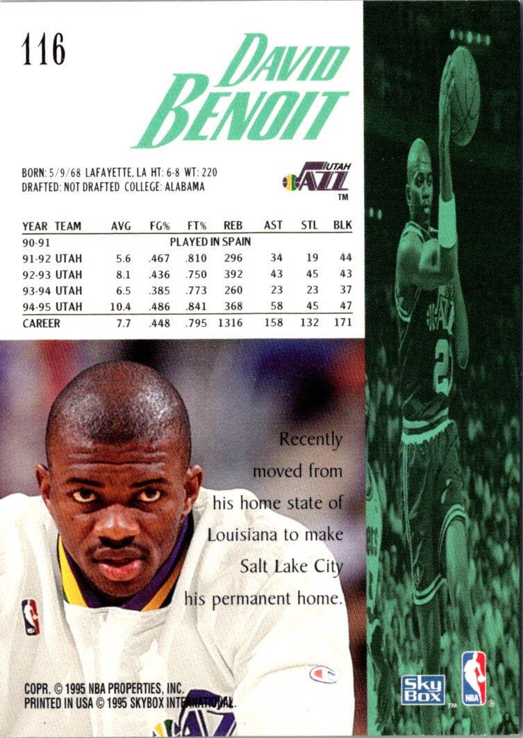 1995 SkyBox Premium David Benoit