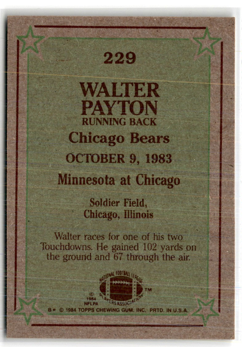 1984 Topps Walter Payton