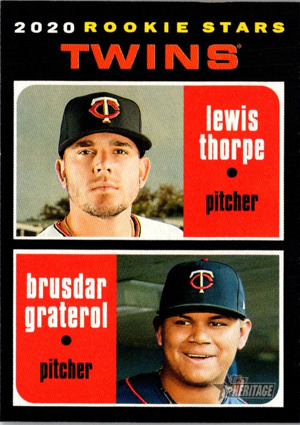 2020 Topps Heritage Lewis Thorpe/ Brusdar Graterol #74 Rookie