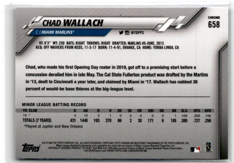 2020 Topps Chrome Sapphire Edition Chad Wallach