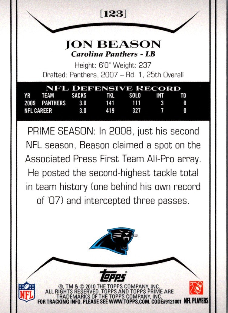 2010 Topps Prime Jon Beason