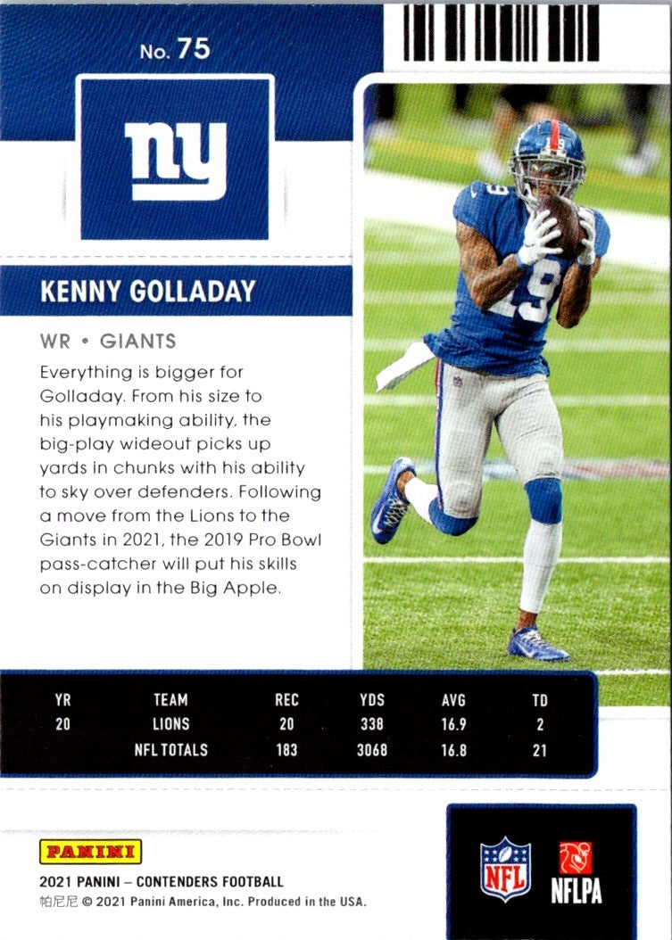 2021 Panini Contenders Kenny Golladay