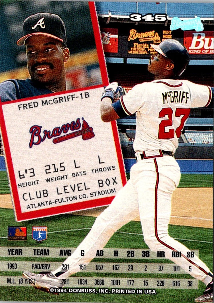 1994 Leaf Fred McGriff