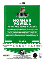 2021 Donruss Holo Red and Gold Laser Norman Powell #102