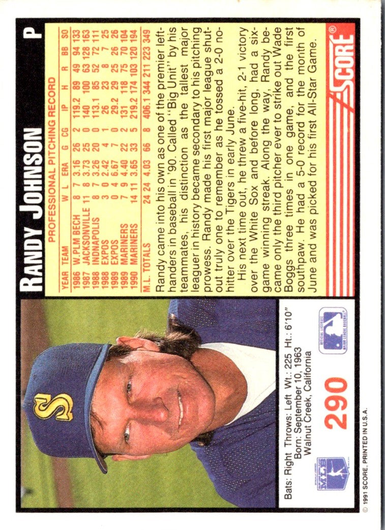 1991 Score Randy Johnson