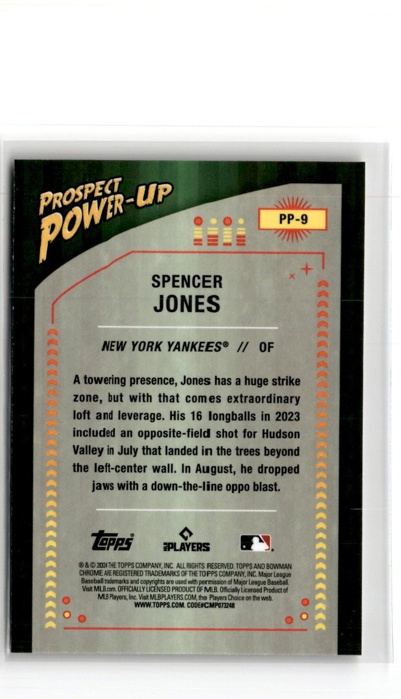 2024 Bowman Chrome Prospects Power Up Spencer Jones