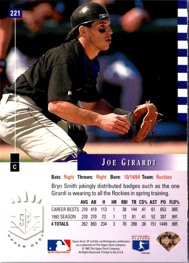 1993 SP Joe Girardi