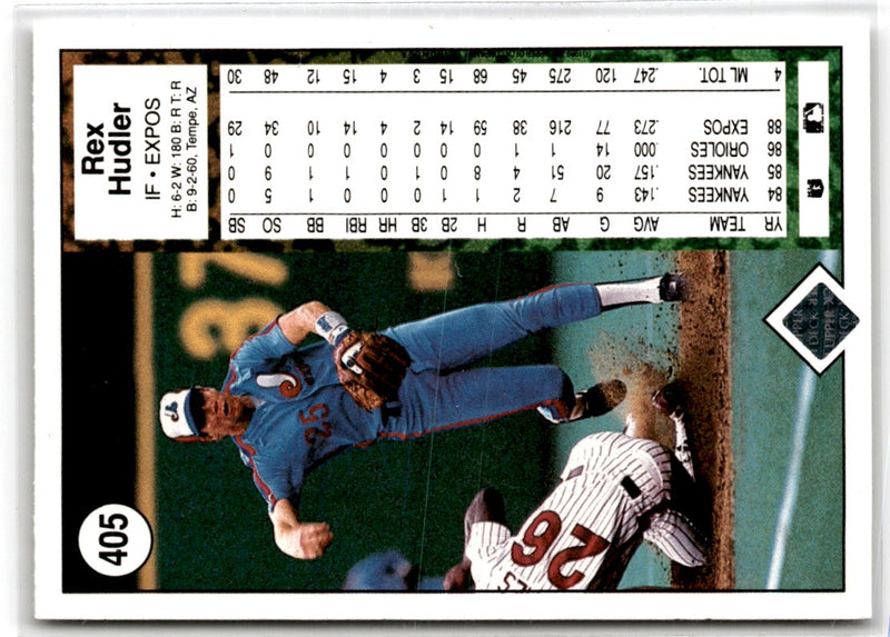 1989 Upper Deck Rex Hudler