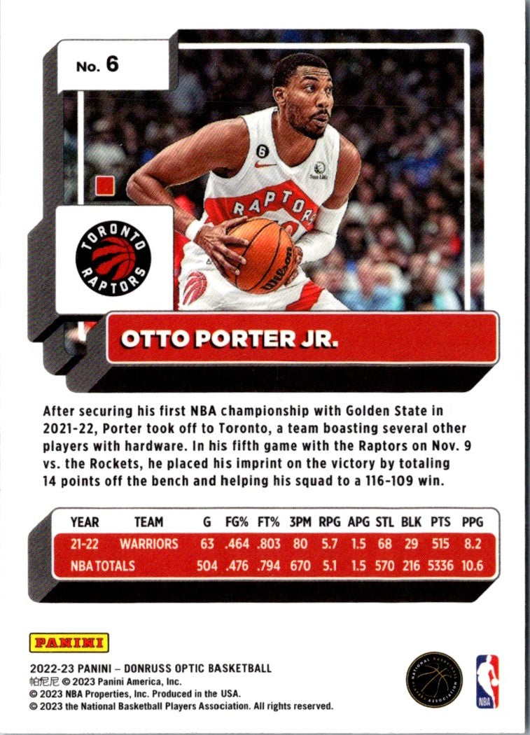 2022 Donruss Optic Otto Porter Jr.