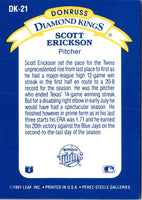1992 Donruss Diamond Kings Scott Erickson #DK-21