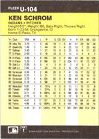1986 Fleer Update Ken Schrom #U-104