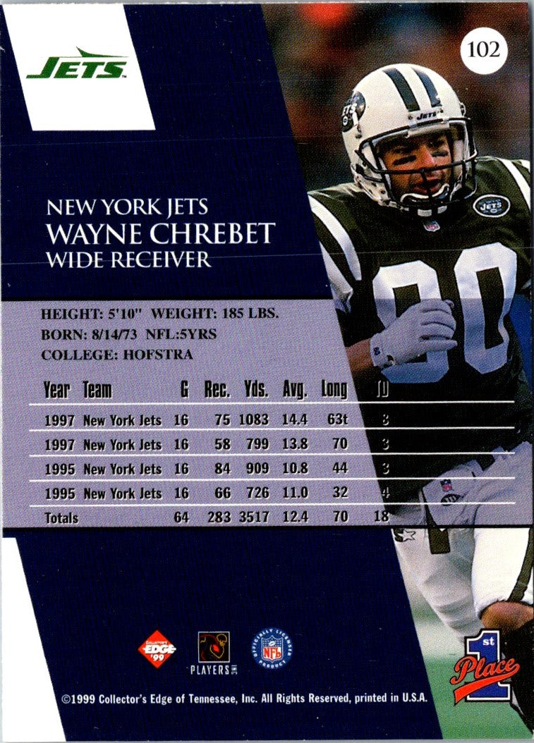 1999 Collector's Edge First Place Wayne Chrebet