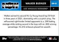 2022 Topps Generation Now Blue Walker Buehler #GN-43