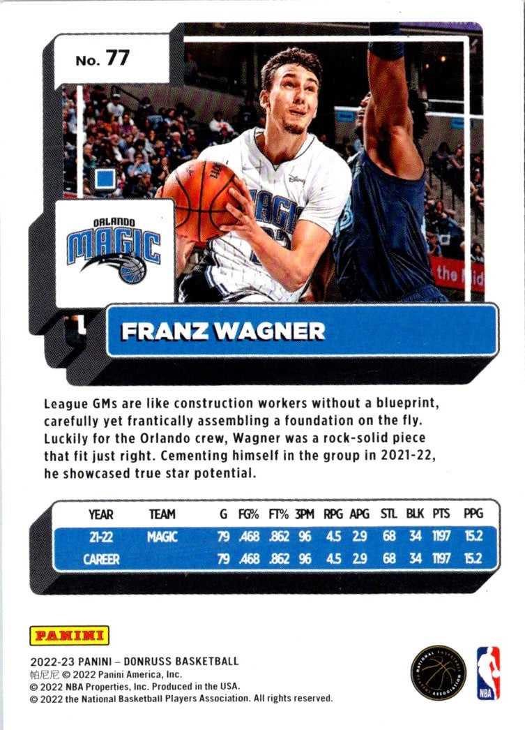 2022 Donruss Franz Wagner