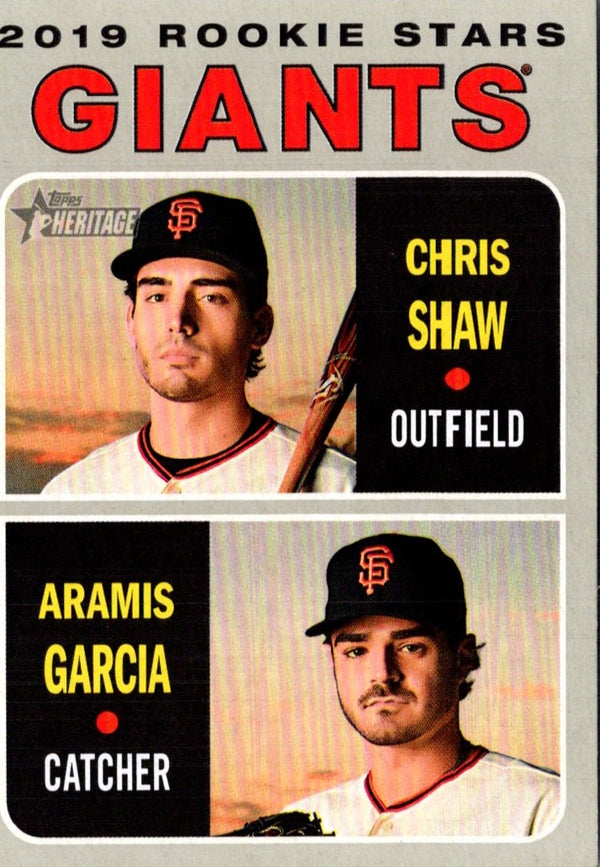 2019 Topps Heritage Chris Shaw/Aramis Garcia #349 Rookie