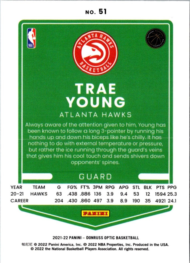 2021 Donruss Optic Red Trae Young