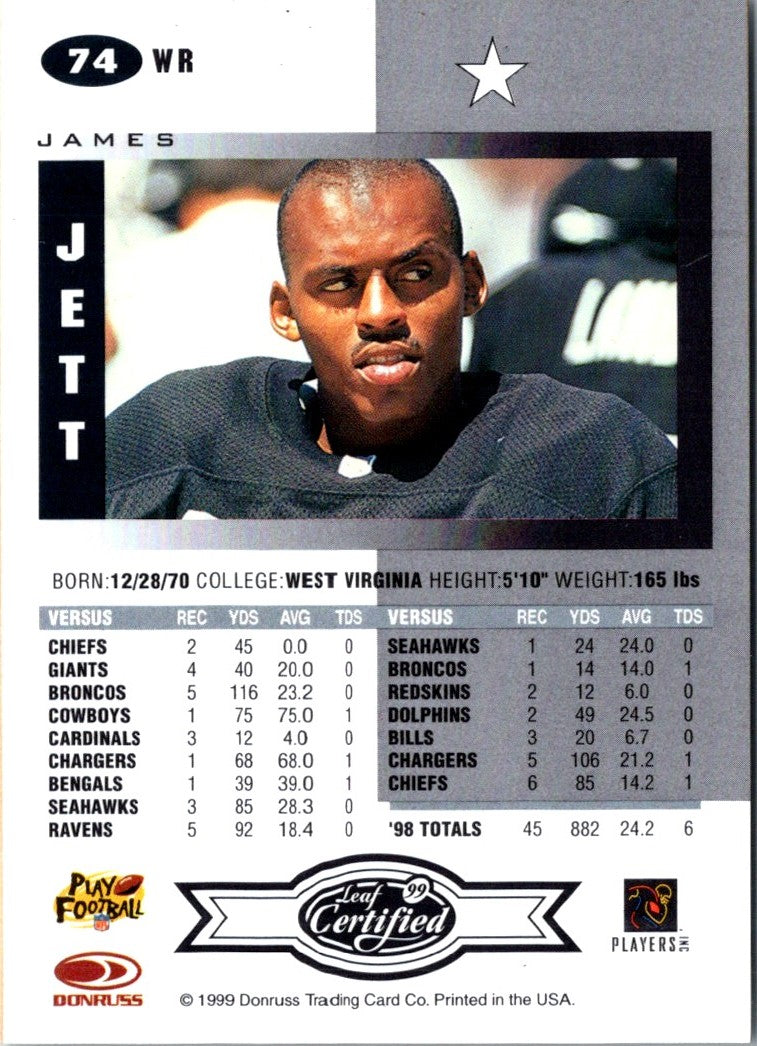 1999 Leaf Certified James Jett