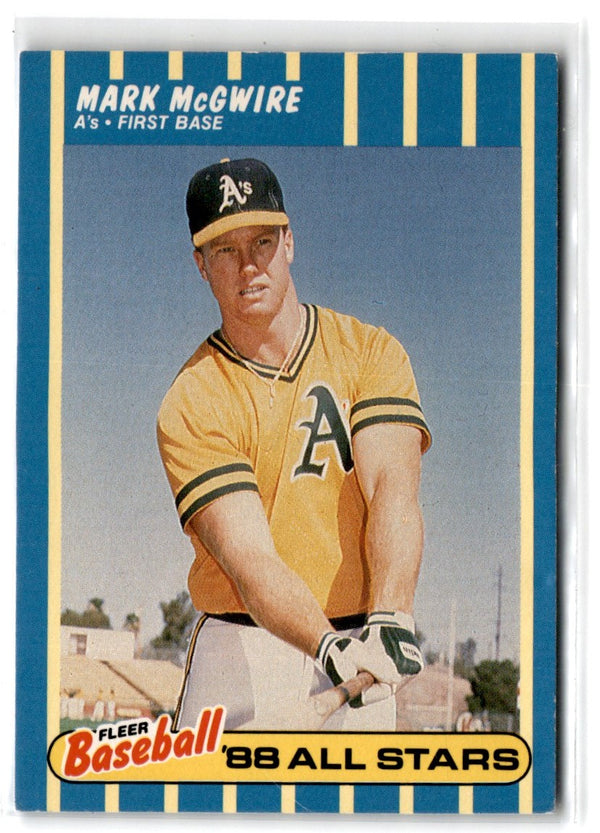 1988 Fleer Baseball All-Stars Mark McGwire #25