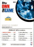 2007 Topps Own the Game Marcus Camby #OTG7